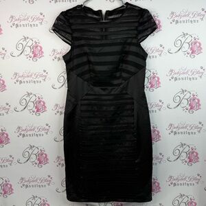 Lipsy vip dress stripes mesh sexy bodycon Y2K iconic Black Striped Mini Dress